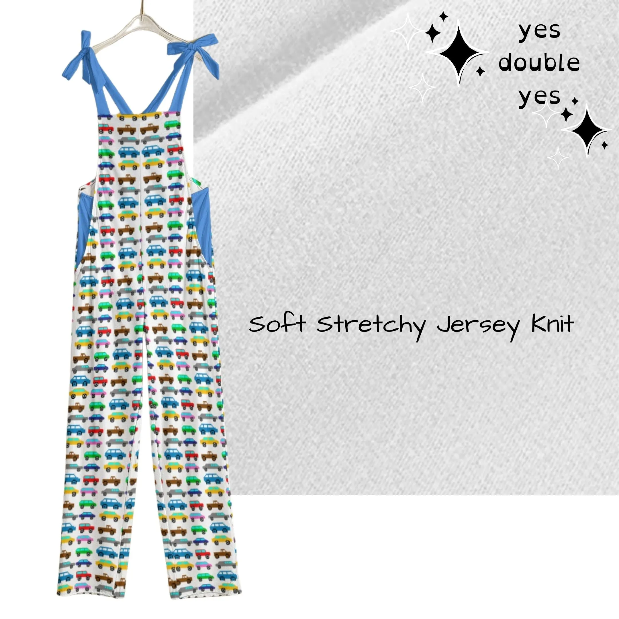 Happy Little Pixel Cars Overalls