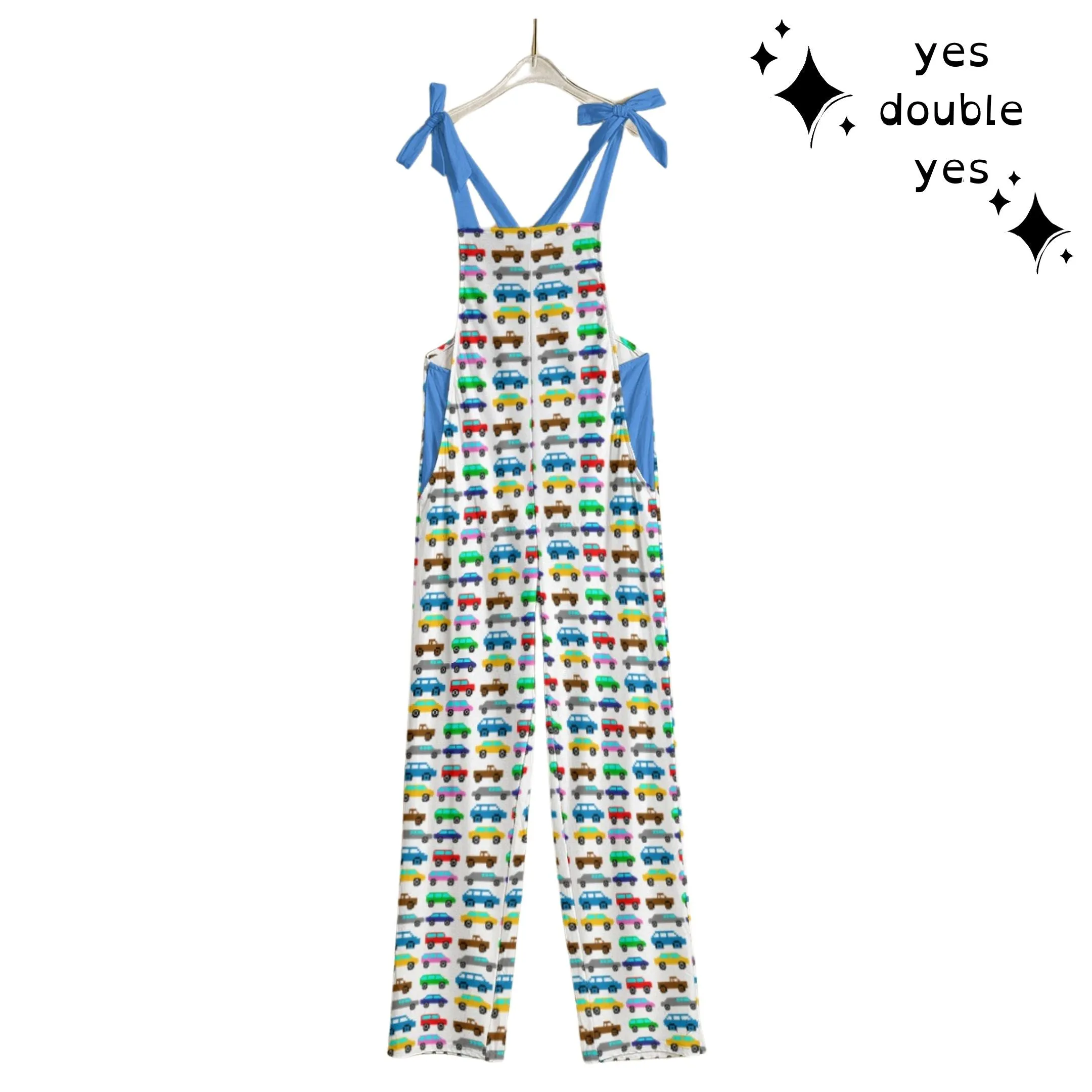Happy Little Pixel Cars Overalls