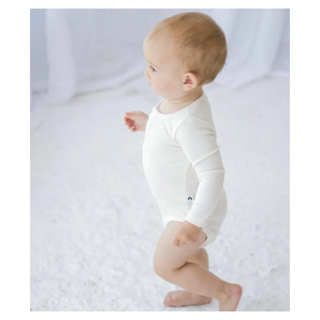 Henley Rib Body Suit - Natural