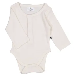 Henley Rib Body Suit - Natural