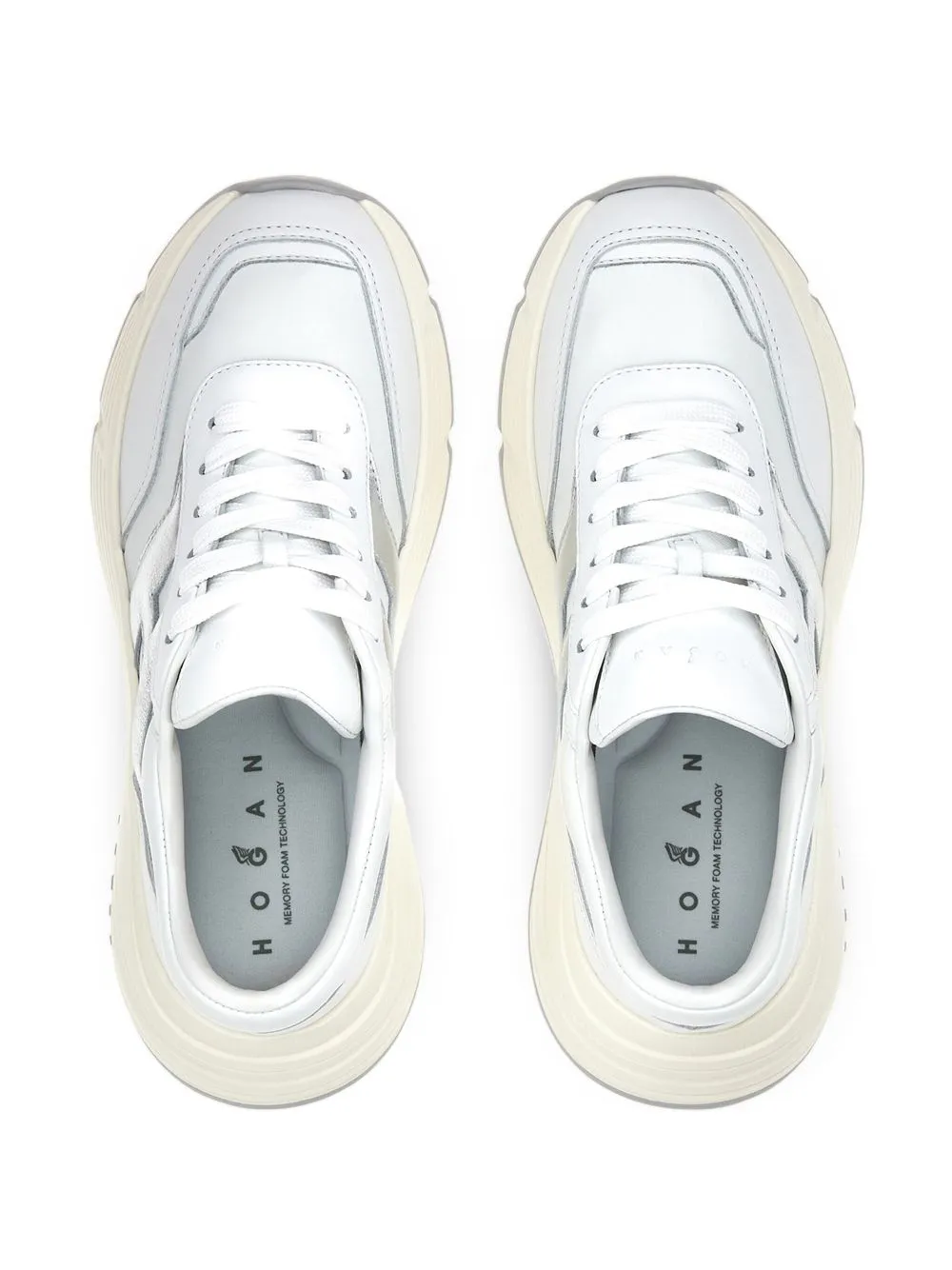 Hi-fi leather sneakers