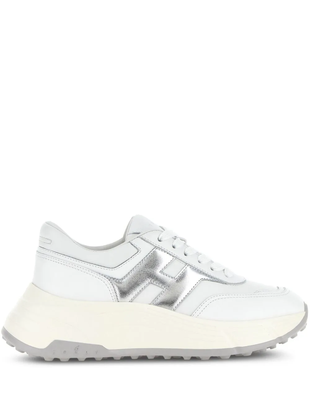 Hi-fi leather sneakers