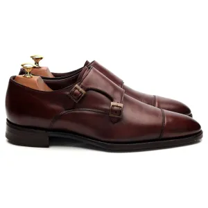 'Holyrood' Burgundy Leather Double Monk Strap UK 9 F