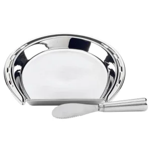 Horseshoe Cheese Plate with Knife