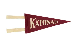 Katonah NY Mini Crimson Felt Pennant