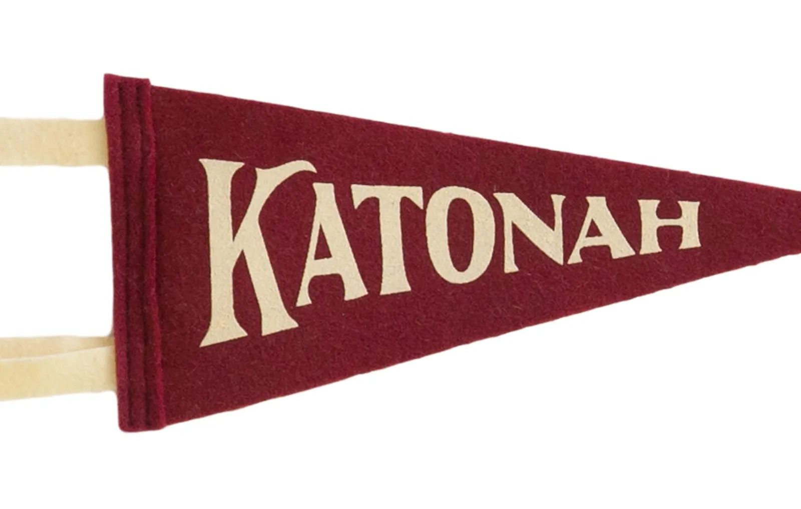 Katonah NY Mini Crimson Felt Pennant