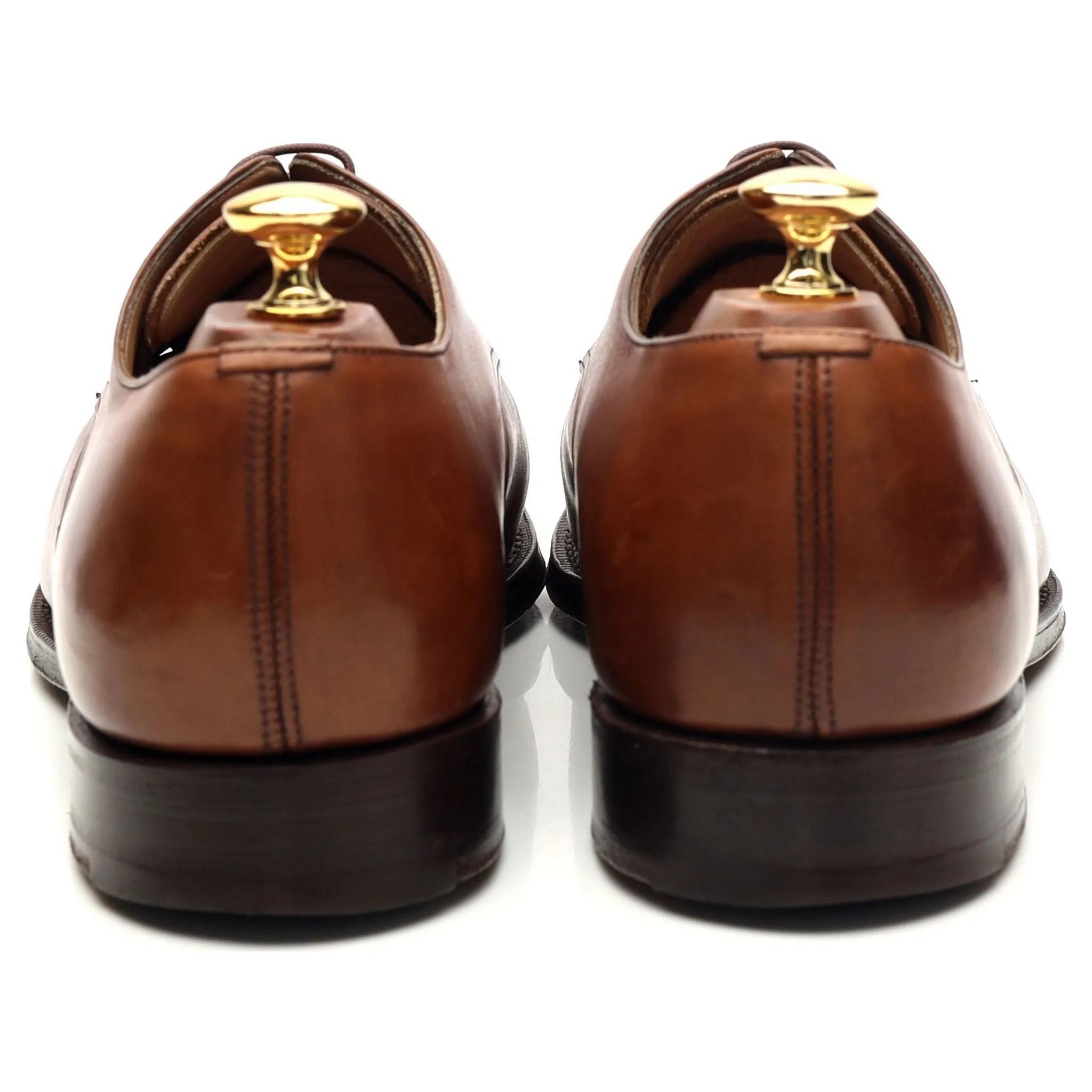 'Kingsthorpe' Tan Brown Leather Apron Derby UK 8.5 G