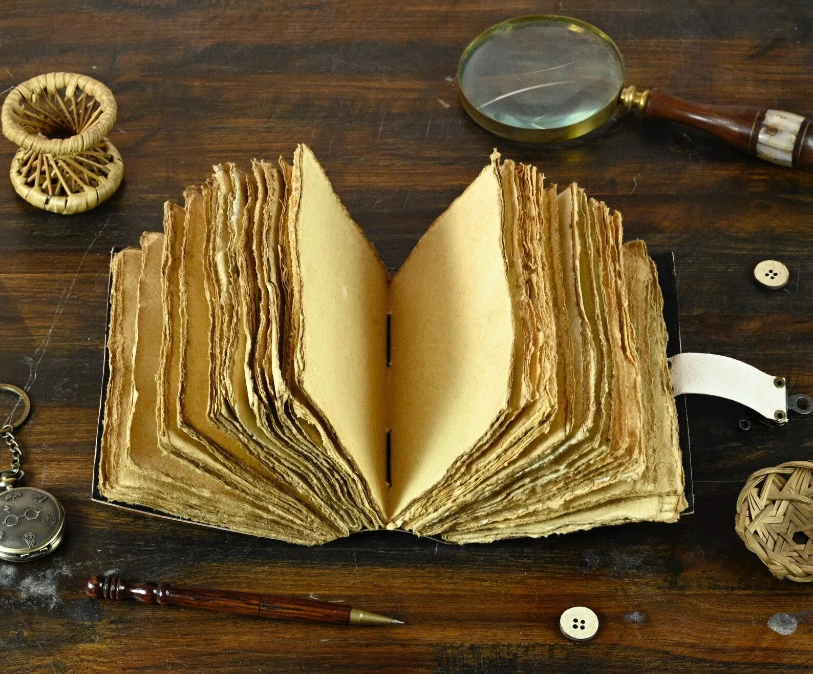 Large Luna Moth Spell Book Leather Journal
