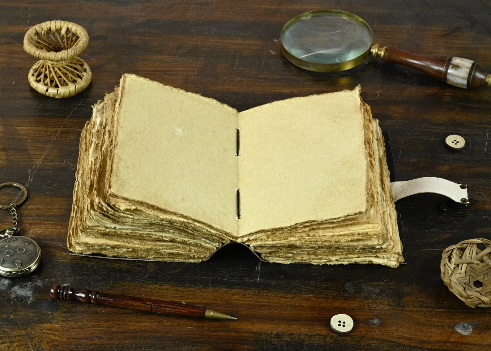 Large Luna Moth Spell Book Leather Journal