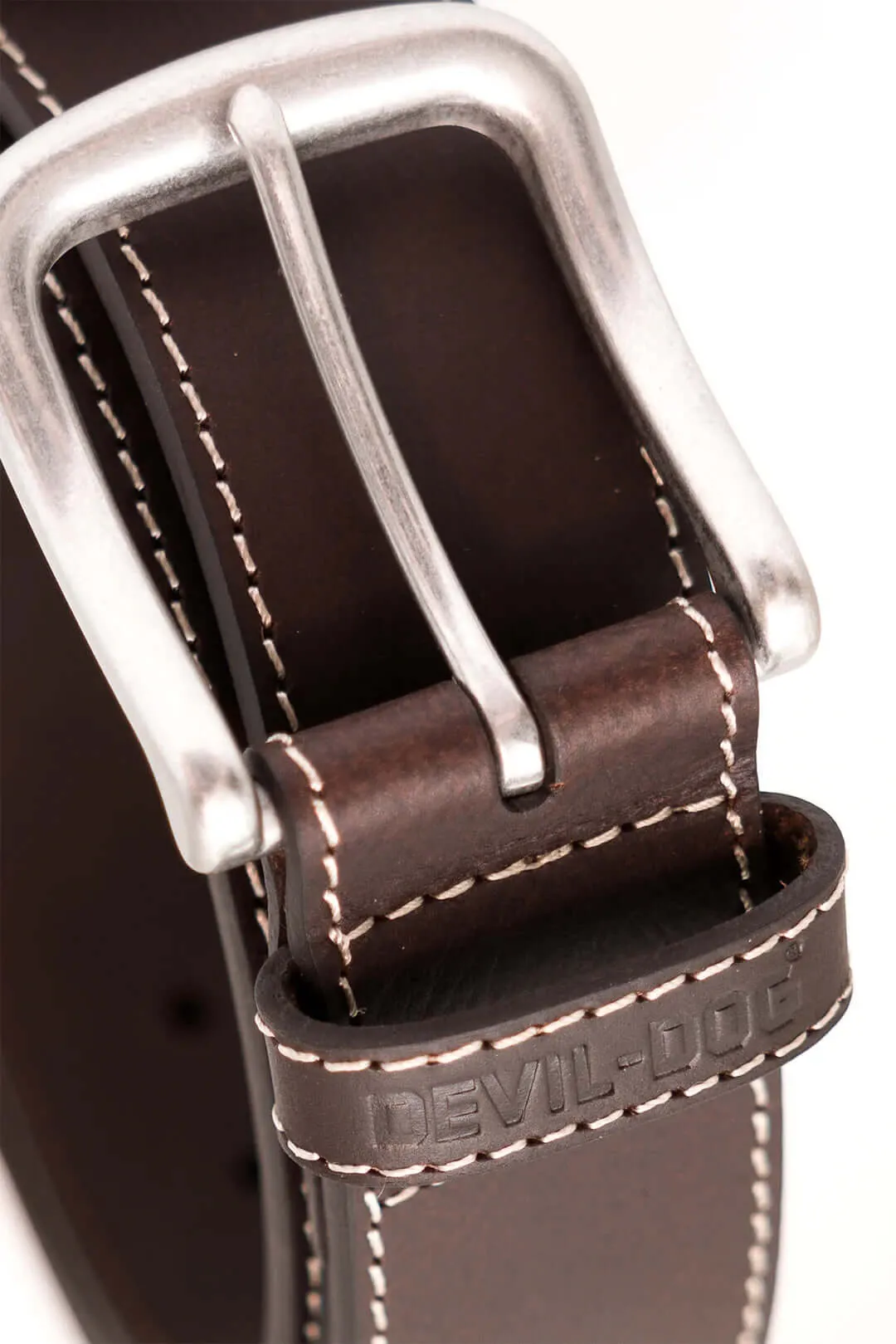 Leather Belt-Brown/Antique Nickel Buckle