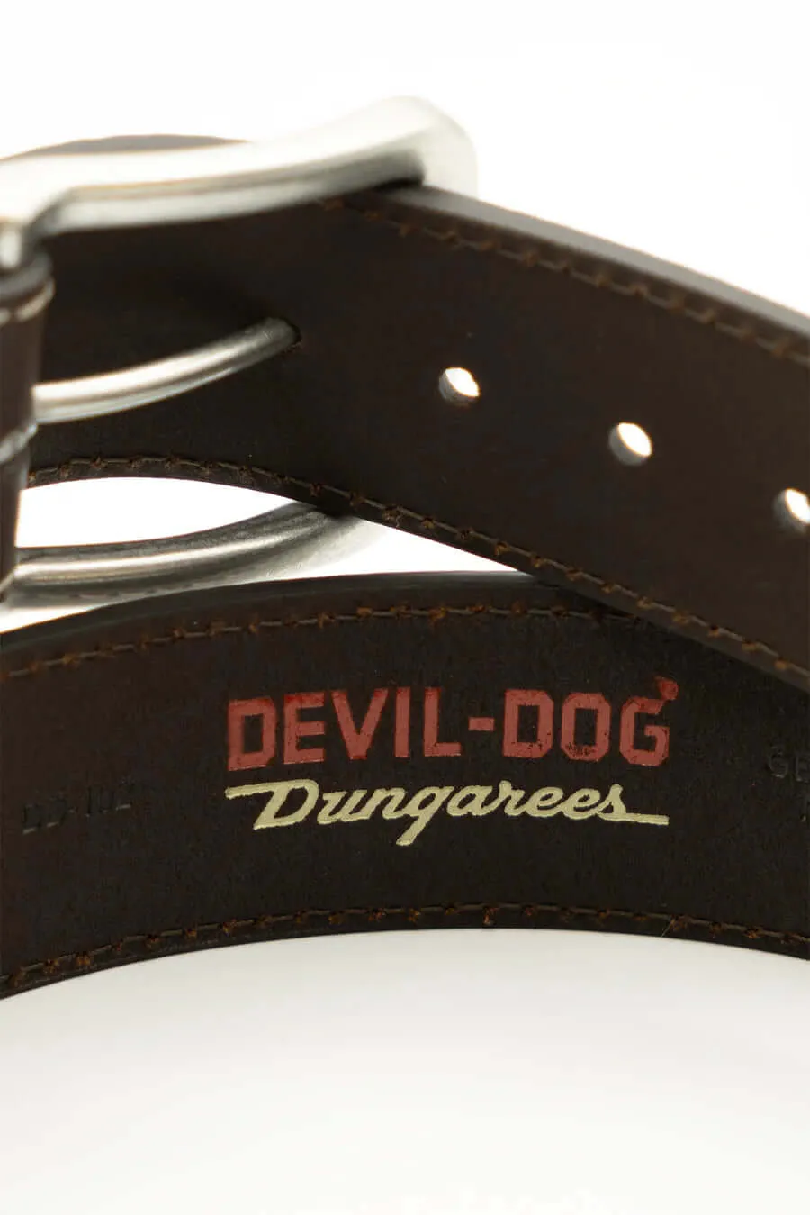 Leather Belt-Brown/Antique Nickel Buckle