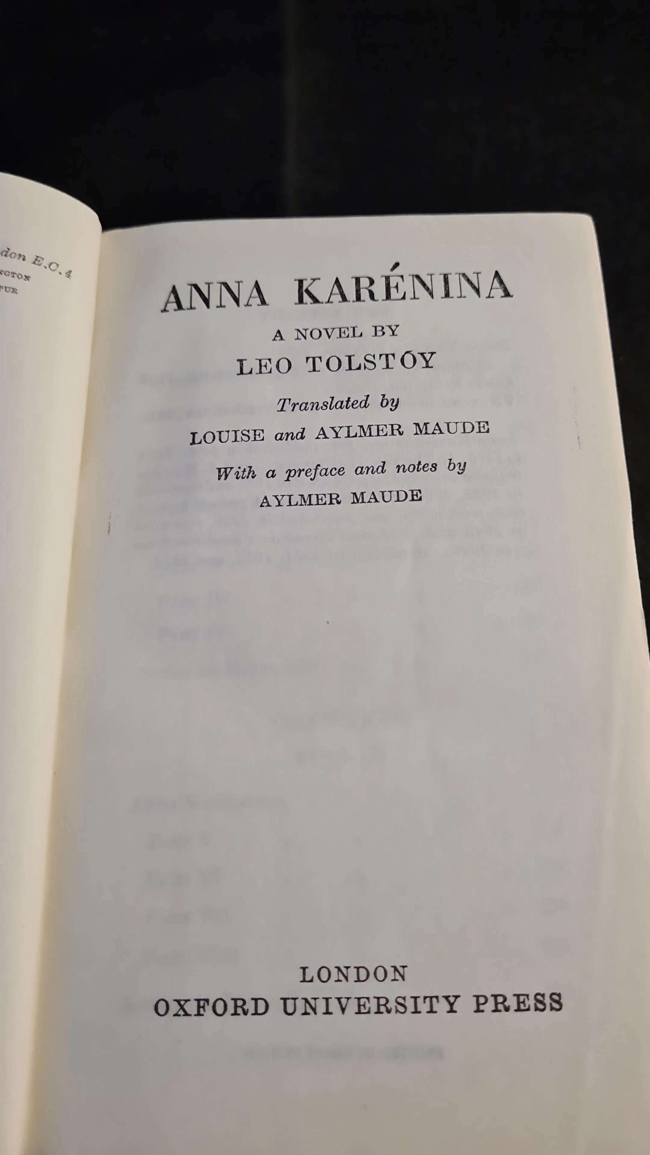 Leo Tolstoy - Anna Karenina, Oxford University Press, 1958