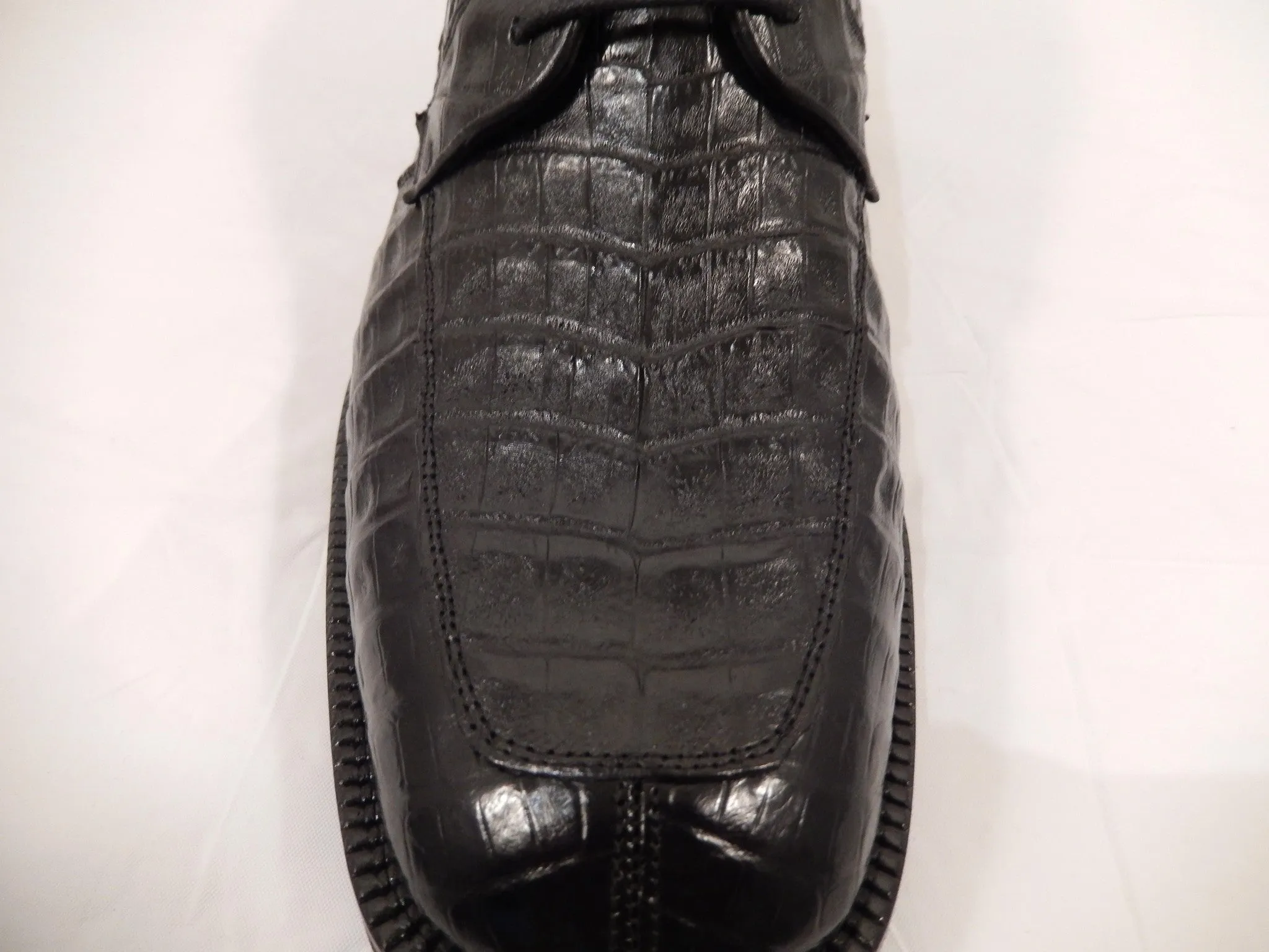 Los Altos All-Over Crocodile Belly Lace Up Ankle Boots