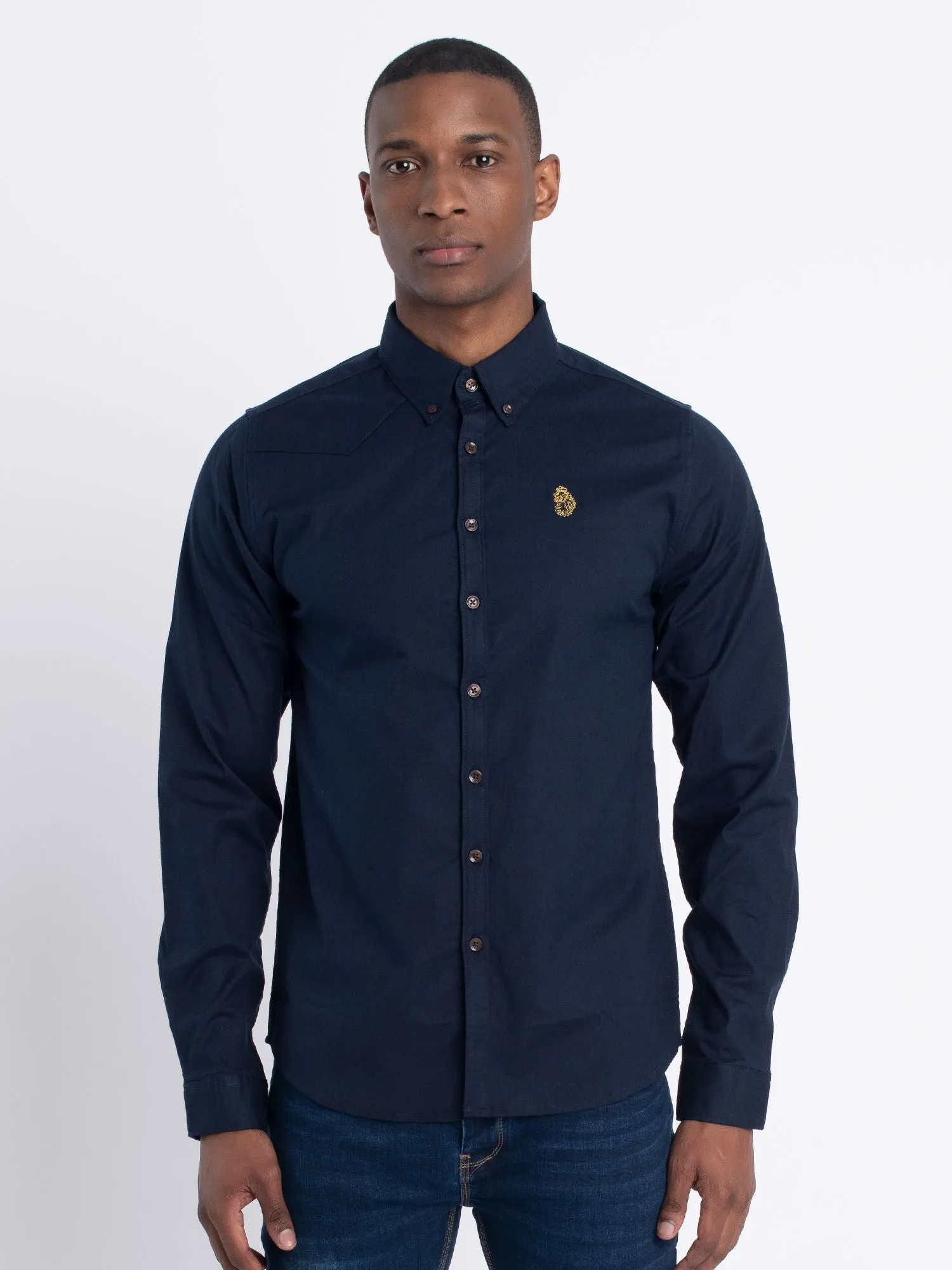 Luke 1977 M650950 Oxford Shirt Navy Blue