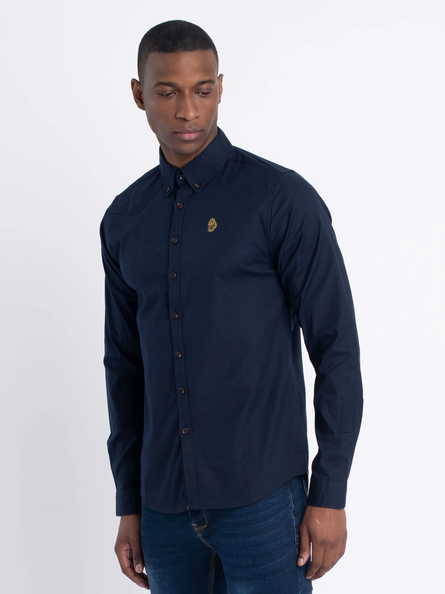 Luke 1977 M650950 Oxford Shirt Navy Blue