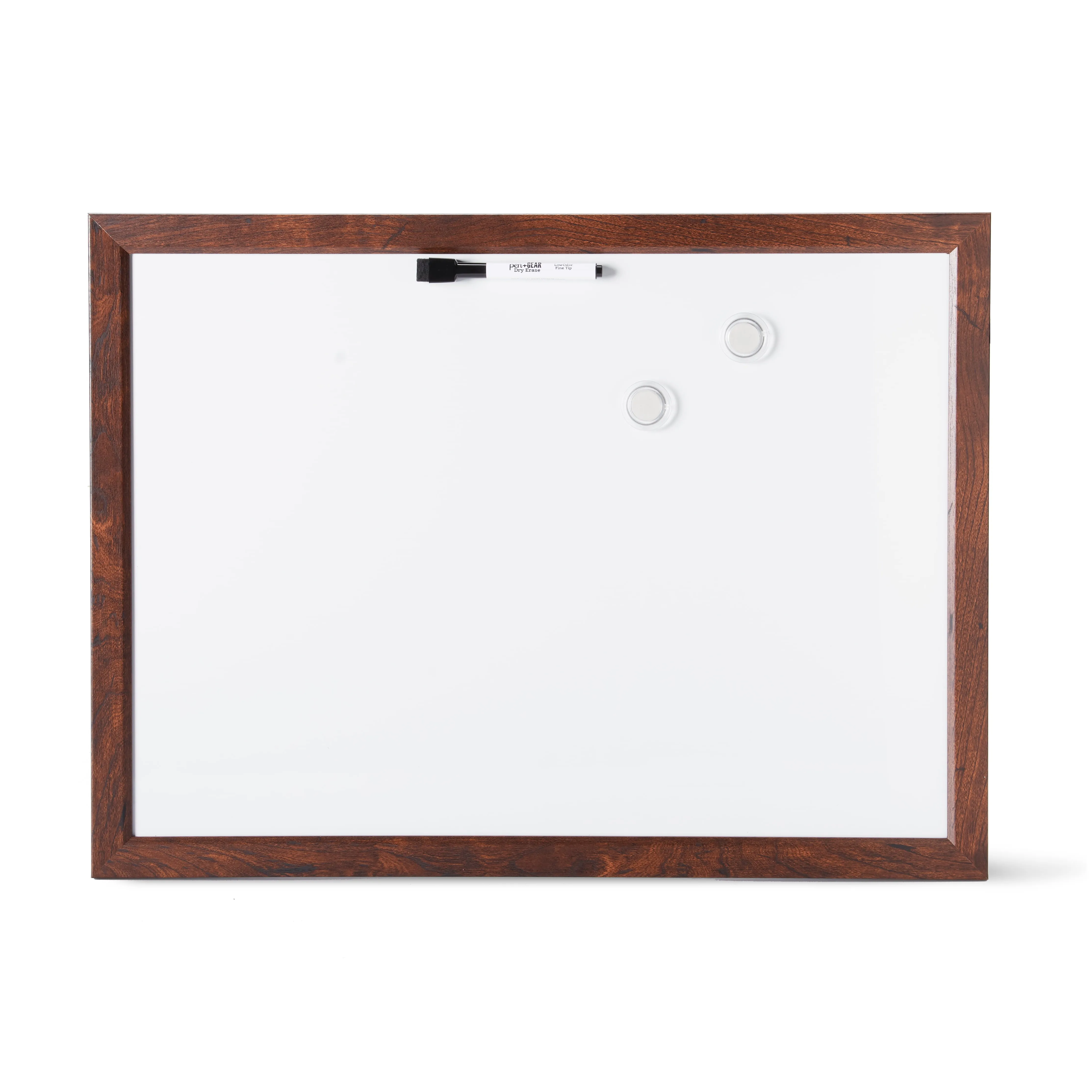 Magnetic Dry Erase White Board With Wooden Frame, Easy to write & clean, 17"X23"