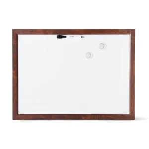 Magnetic Dry Erase White Board With Wooden Frame, Easy to write & clean, 17"X23"