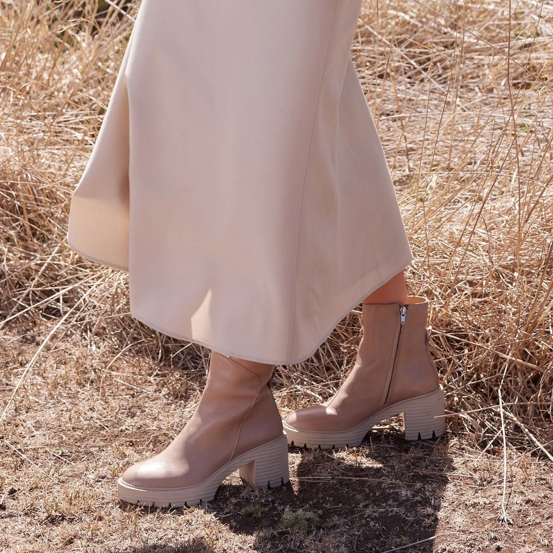 MALINI LEATHER HEELED ANKLE BOOTS