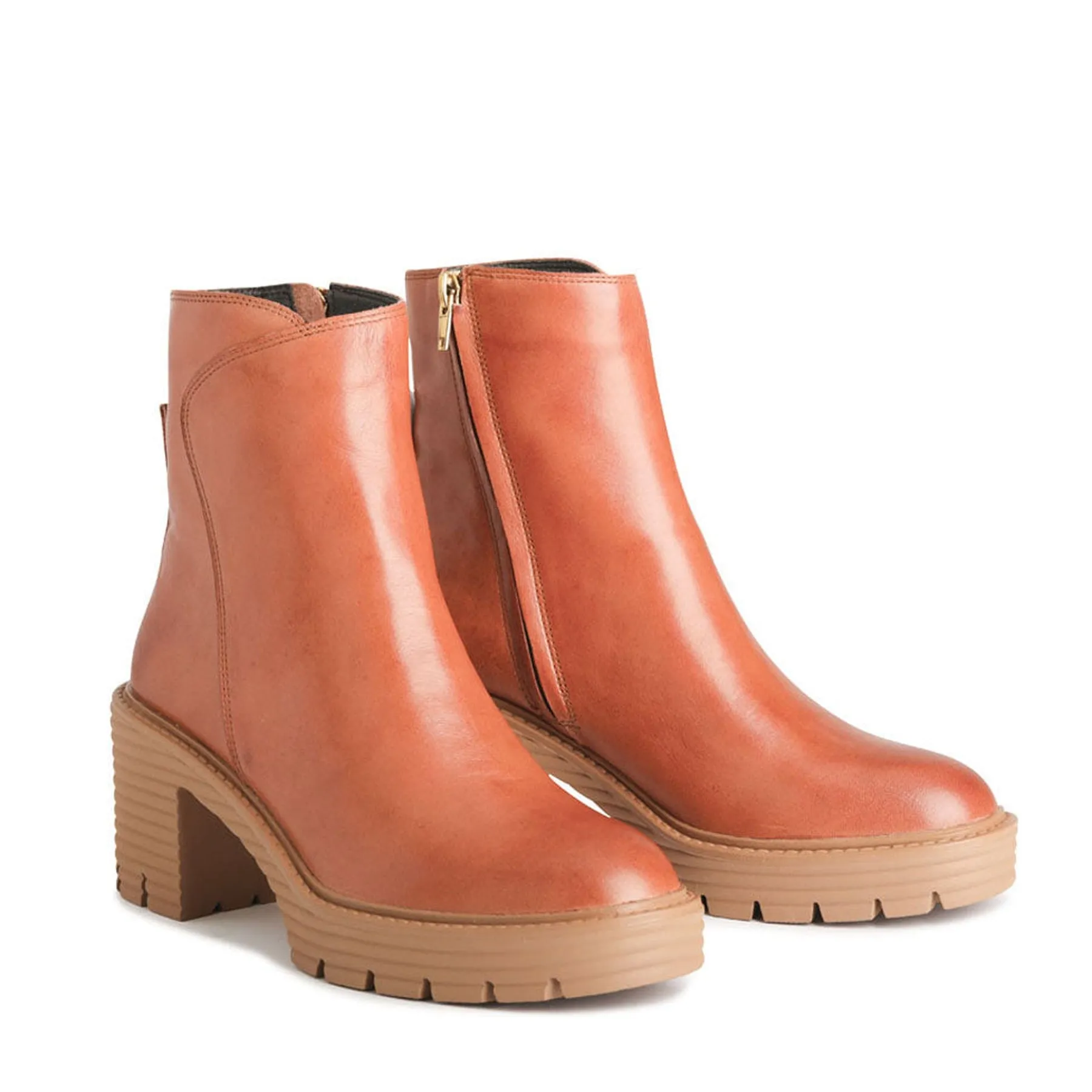 MALINI LEATHER HEELED ANKLE BOOTS