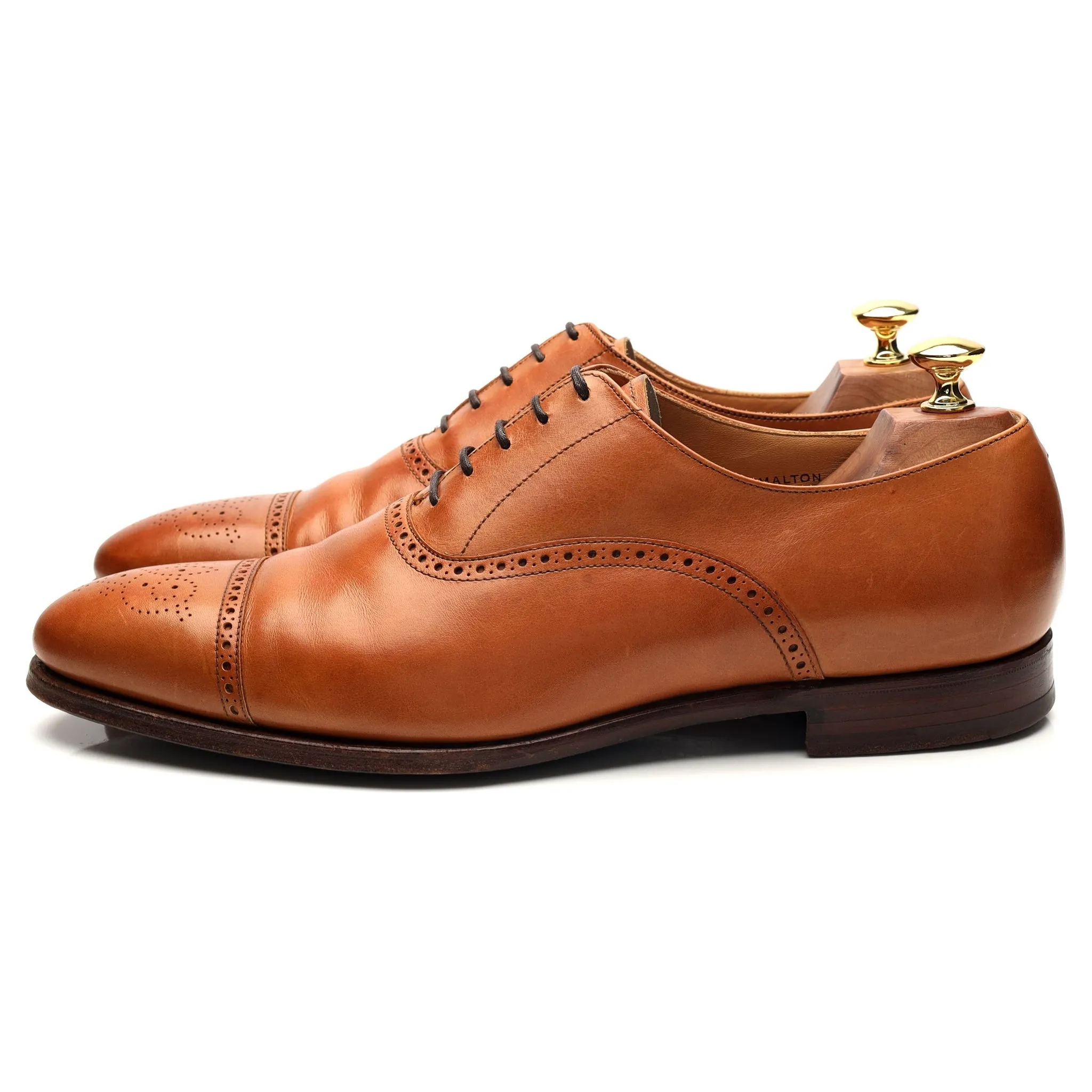 'Malton' Tan Brown Leather Oxford UK 9.5 E