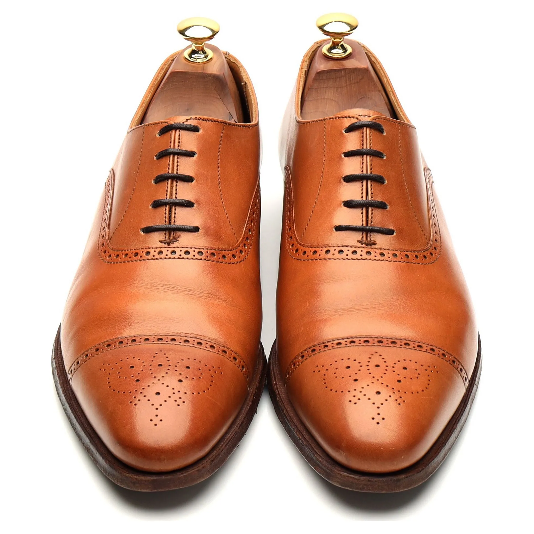 'Malton' Tan Brown Leather Oxford UK 9.5 E