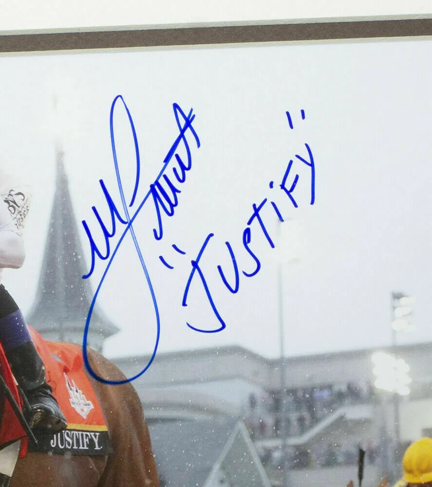 Mike Smith Signed Framed 11x14 Kentucky Derby Horse Racing Photo Justify JSA ITP