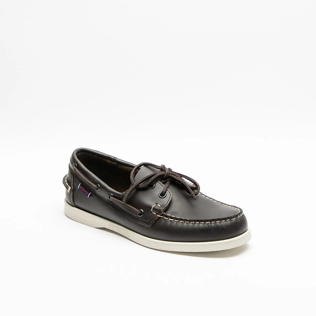 Mocassino da barca Sebago Docksides Portland in pelle marrone (Dk Brown)