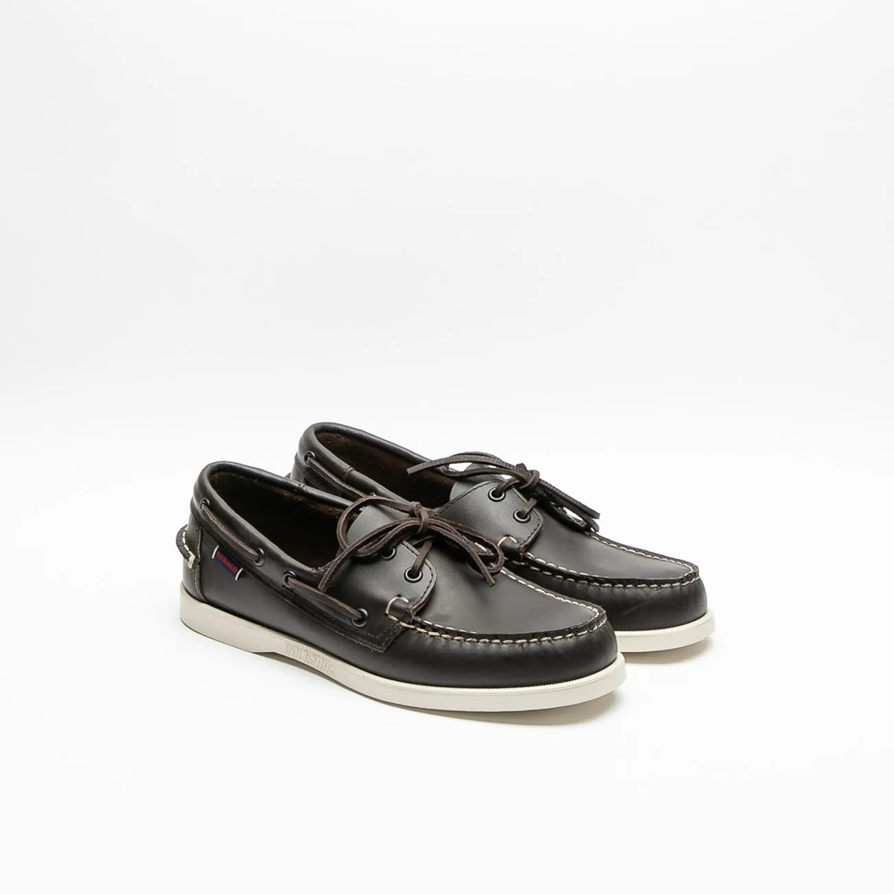 Mocassino da barca Sebago Docksides Portland in pelle marrone (Dk Brown)