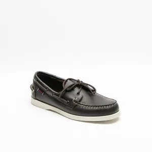 Mocassino da barca Sebago Docksides Portland in pelle marrone (Dk Brown)