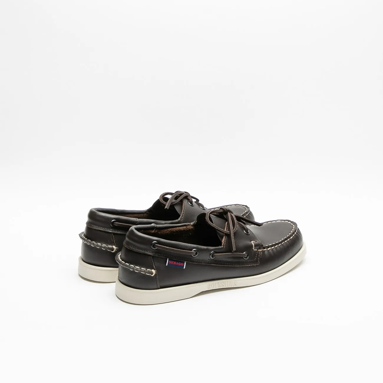 Mocassino da barca Sebago Docksides Portland in pelle marrone (Dk Brown)