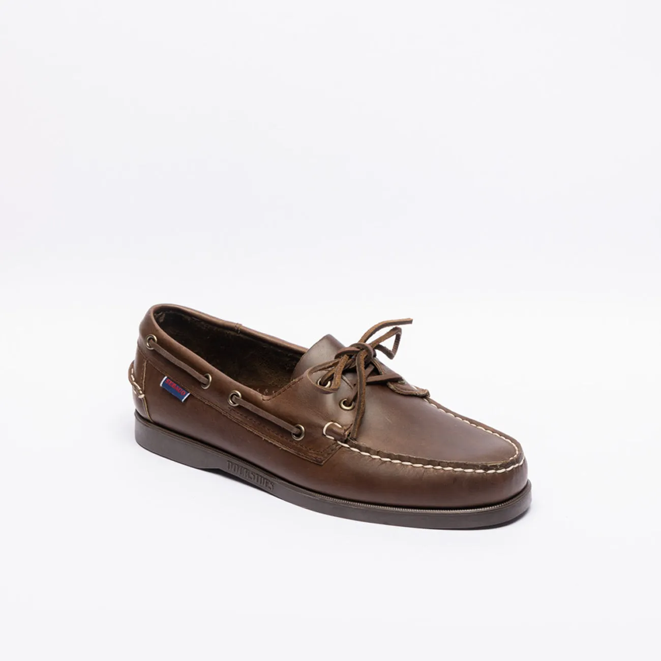 Mocassino da barca Sebago Docksides Portland Waxed in pelle marrone (Dark brown gum)