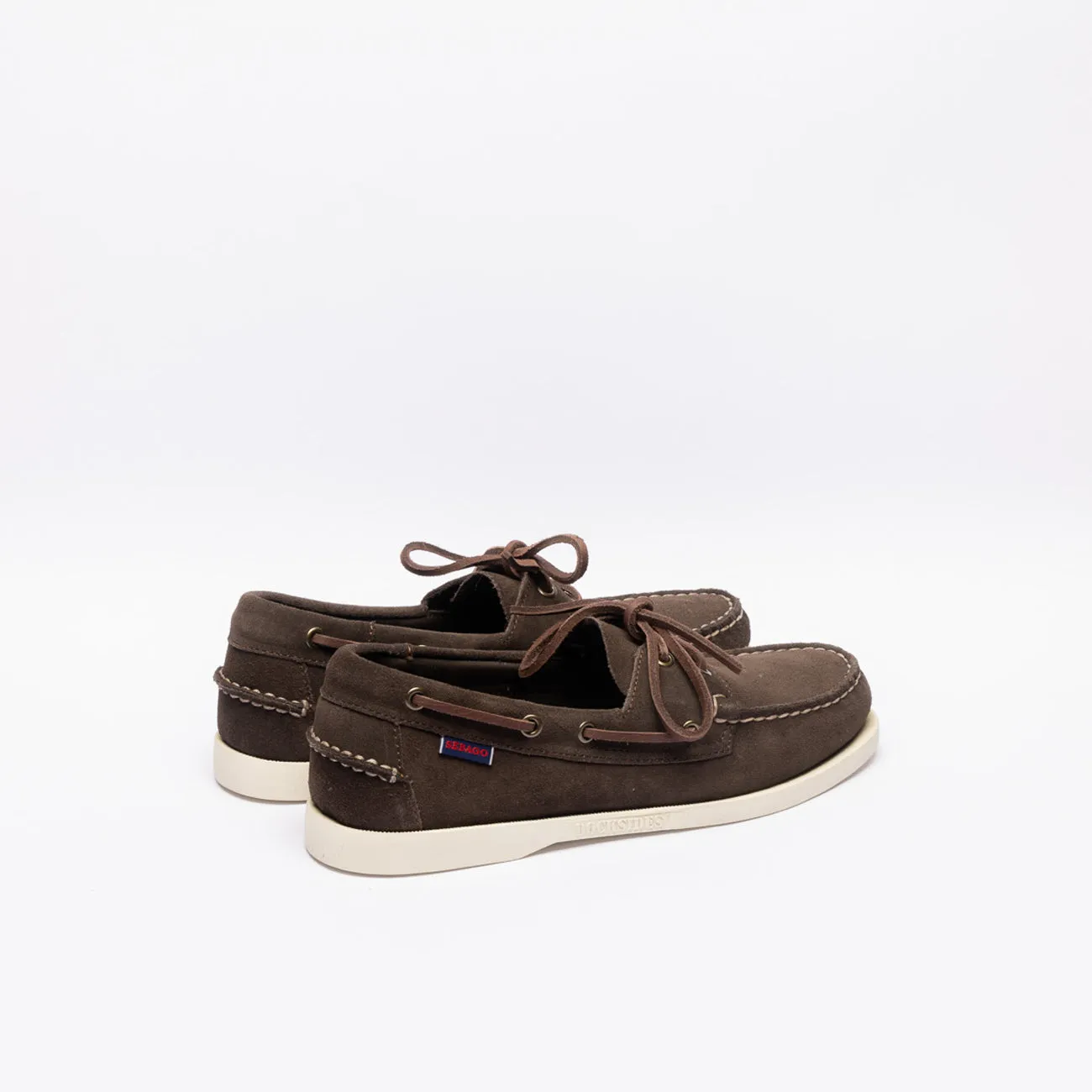 Mocassino da barca Sebago Portland Flesh Out in camoscio marrone (Moka)