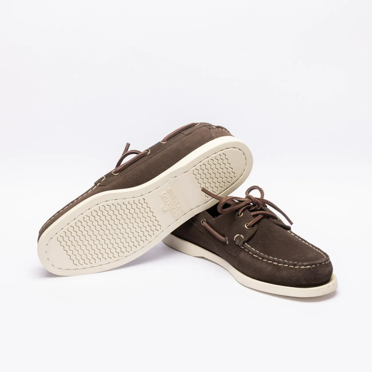 Mocassino da barca Sebago Portland Flesh Out in camoscio marrone (Moka)
