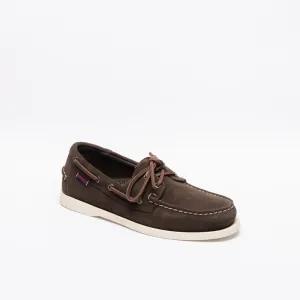 Mocassino da barca Sebago Portland Flesh Out in camoscio marrone (Moka)