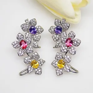 Multi Color Flower Studs
