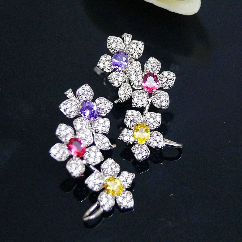 Multi Color Flower Studs