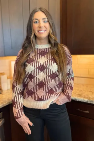 Multi Color Plaid Sweater