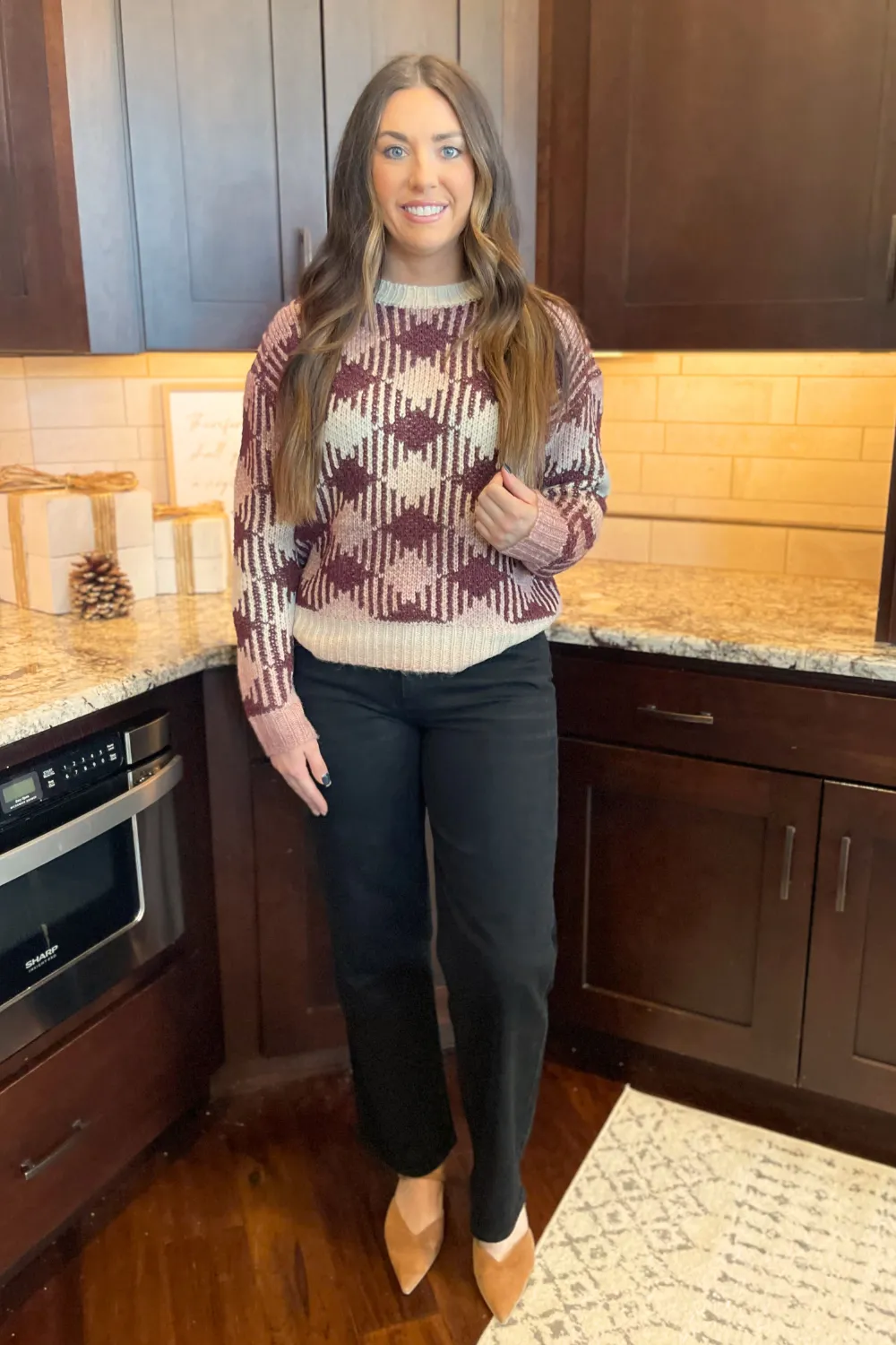 Multi Color Plaid Sweater