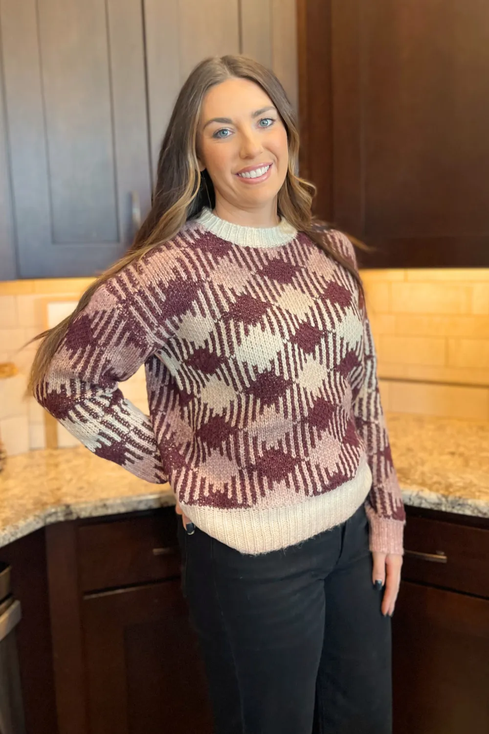 Multi Color Plaid Sweater