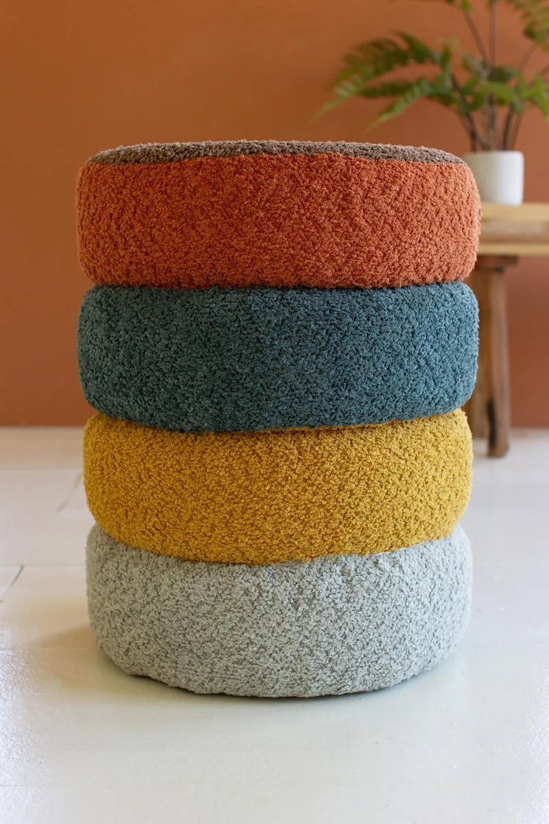 Multi-Color Stacked Carpet Pouf