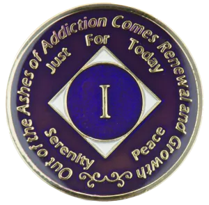 #N39.  NA Purple Silver Coin (1-45)