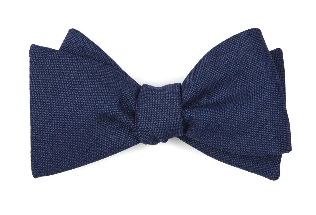 Navy Wool Self Tie
