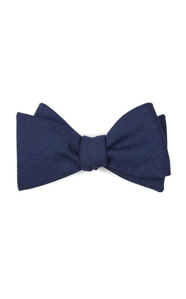 Navy Wool Self Tie