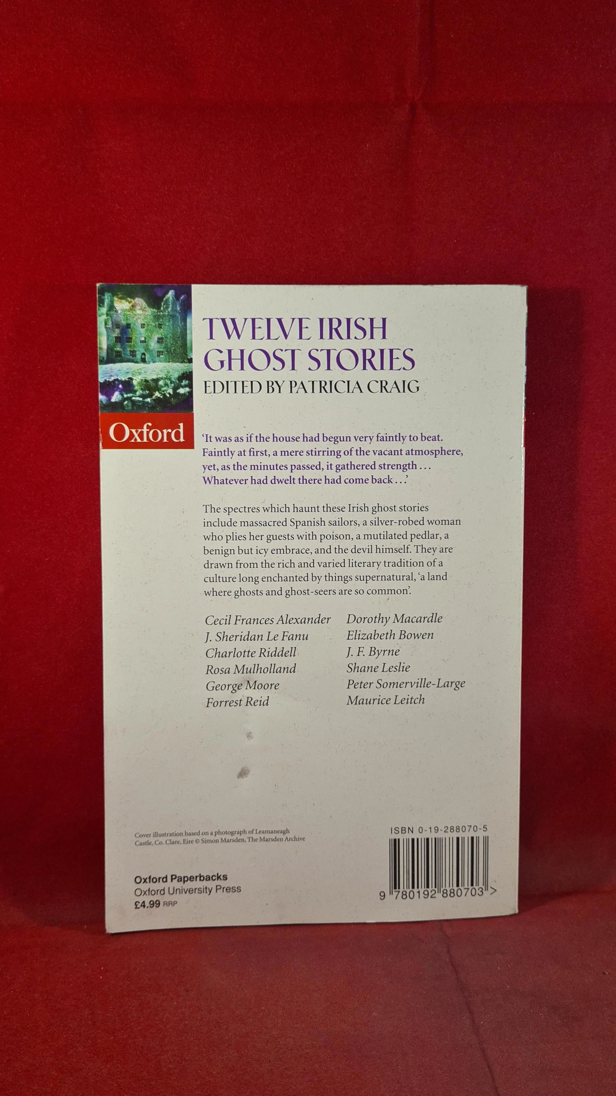 Patricia Craig - Twelve Irish Ghost Stories, Oxford, 1998, Inscribed, Signed, Paperbacks
