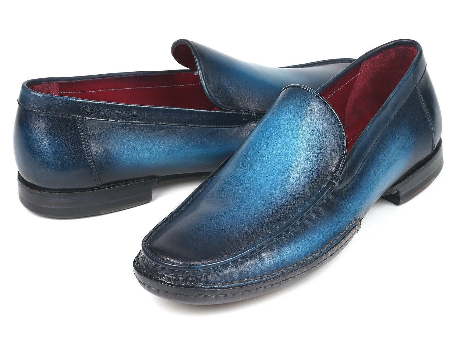 Paul Parkman Hand-Sewn Moccasins in Blue