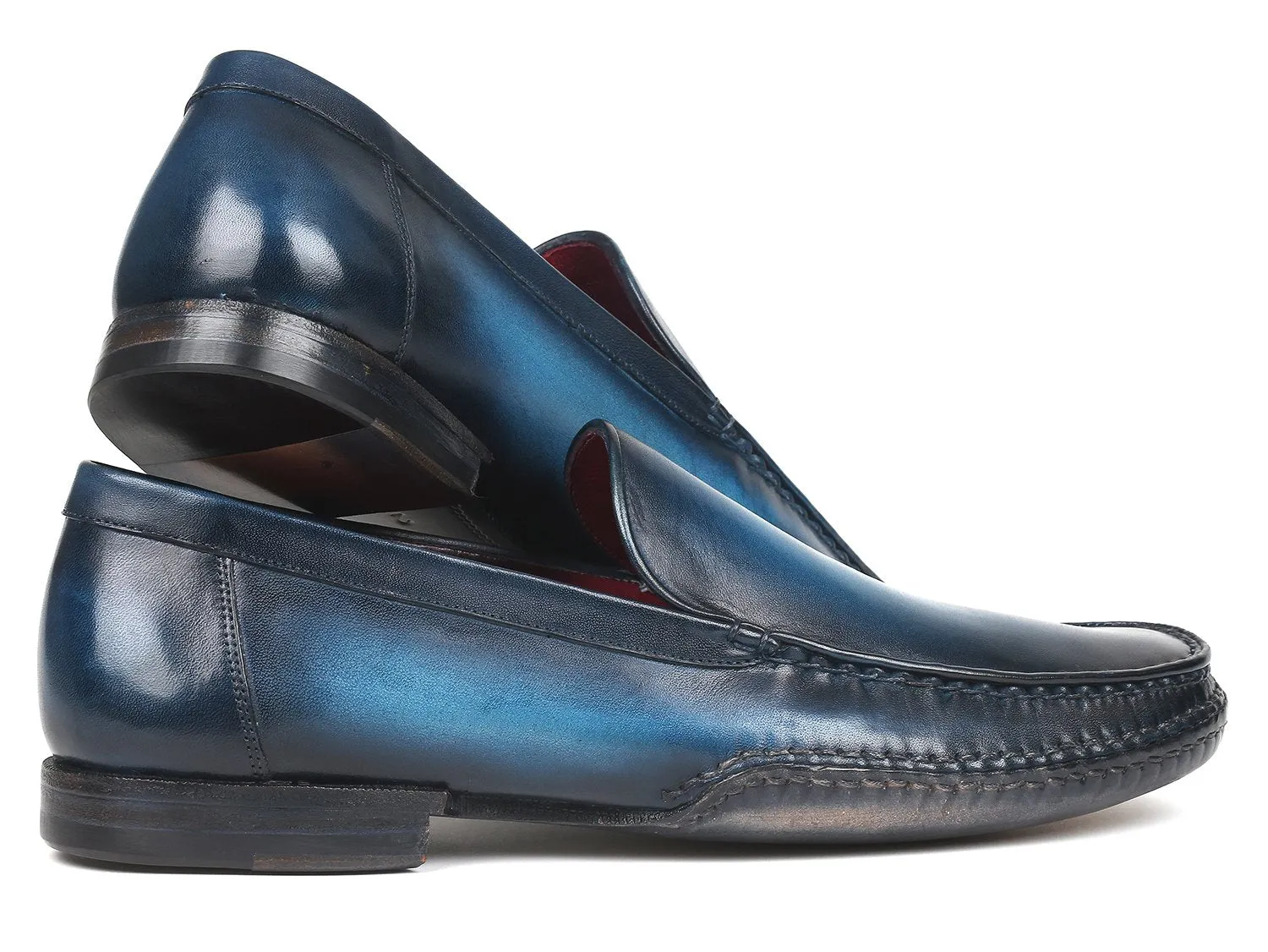 Paul Parkman Hand-Sewn Moccasins in Blue