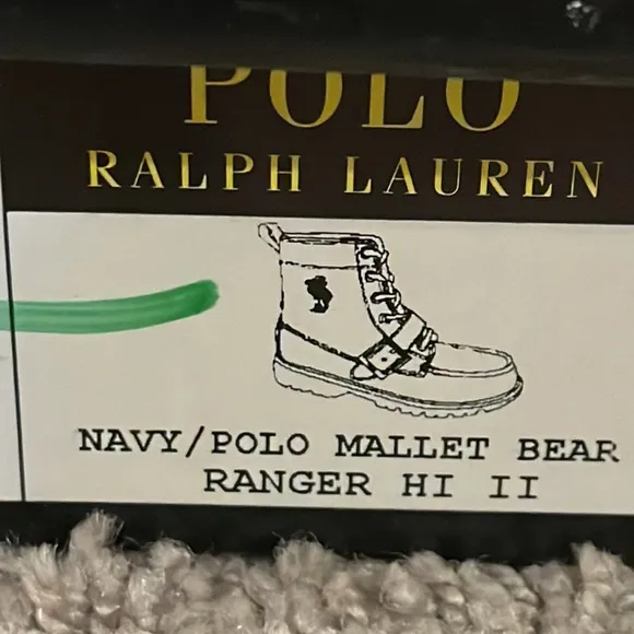 Polo Ralph Lauren Mallet Bear Ranger Hi blue boots boys girls Toddlers Size 5