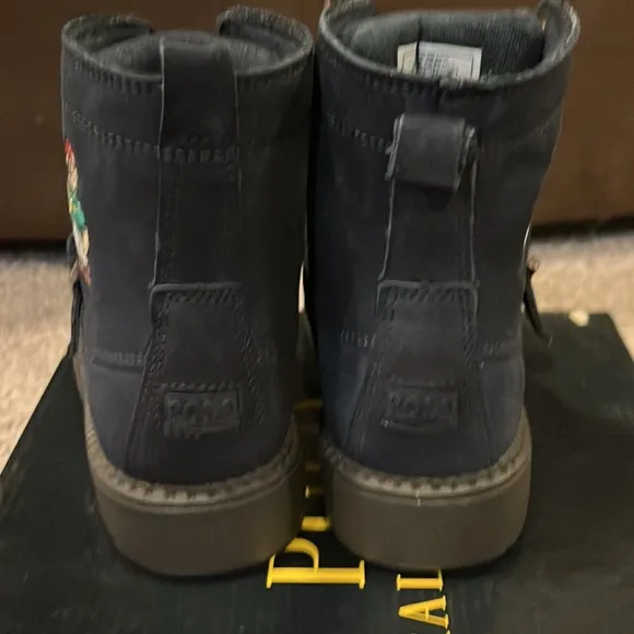 Polo Ralph Lauren Mallet Bear Ranger Hi blue boots boys girls Toddlers Size 5