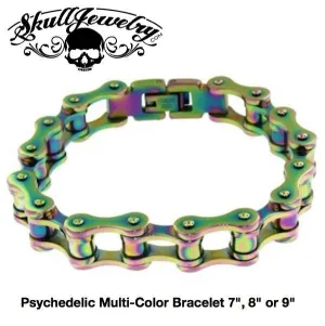 Psychedelic Multi-Color Bracelet 7", 8" or 9" (#855)