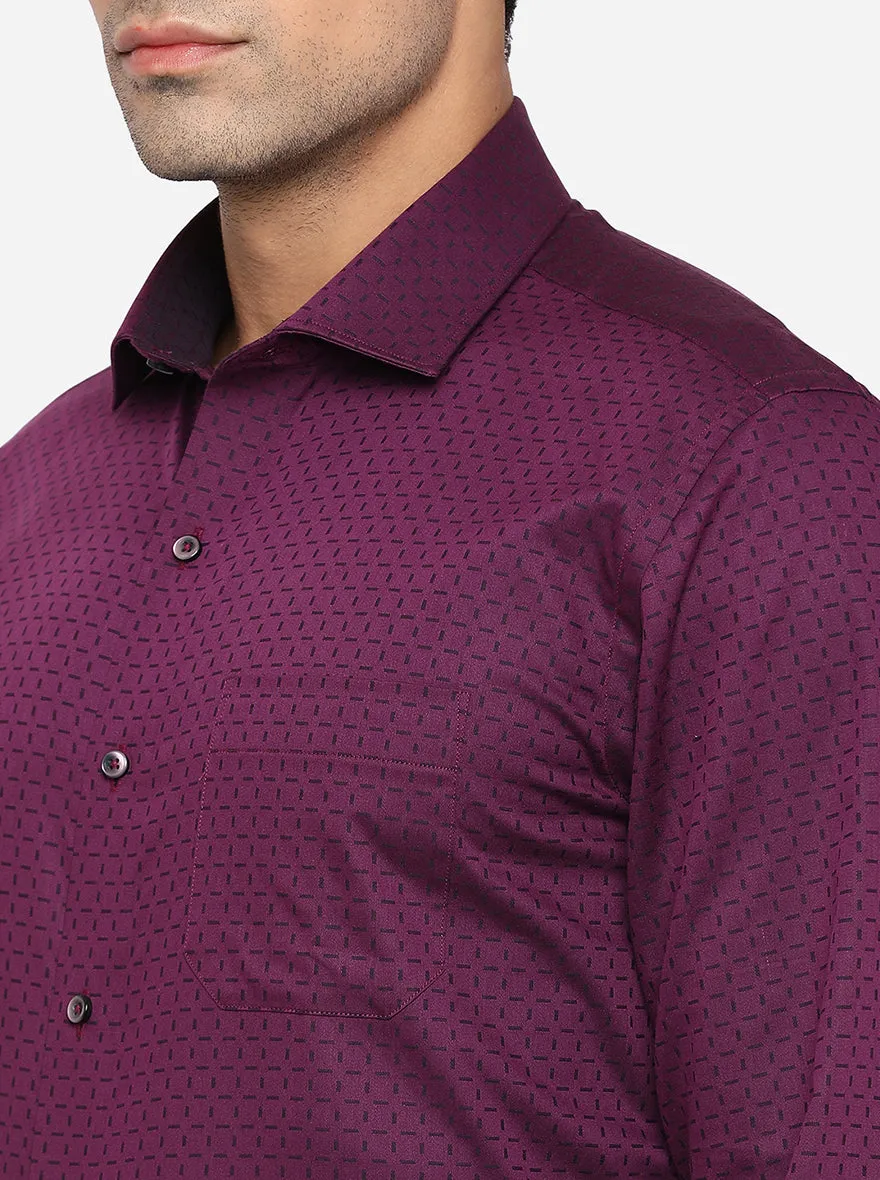 Purple Dobby Slim Fit Formal Shirt | Greenfibre